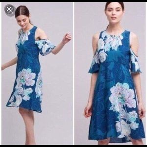Anthropologie Maeve Cold Shoulder Dress, Size 6